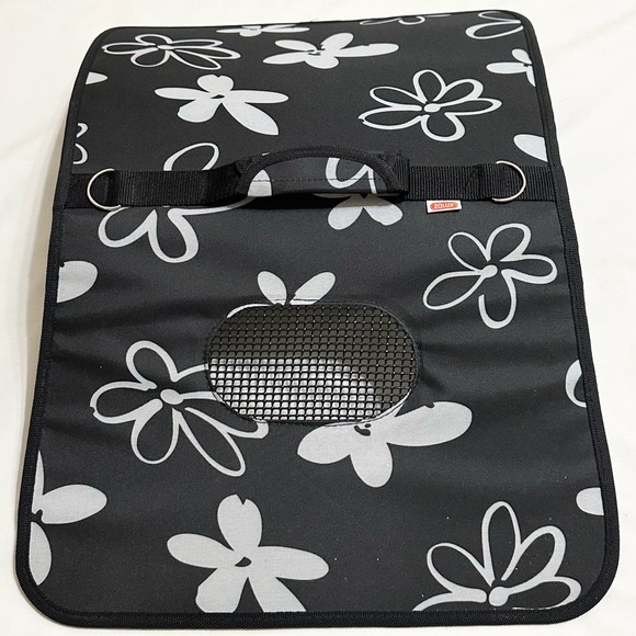 Collapsible Pet Carrier for Small Cats/Dogs - Black/White Floral Print w/Handle - Picture 12 of 16